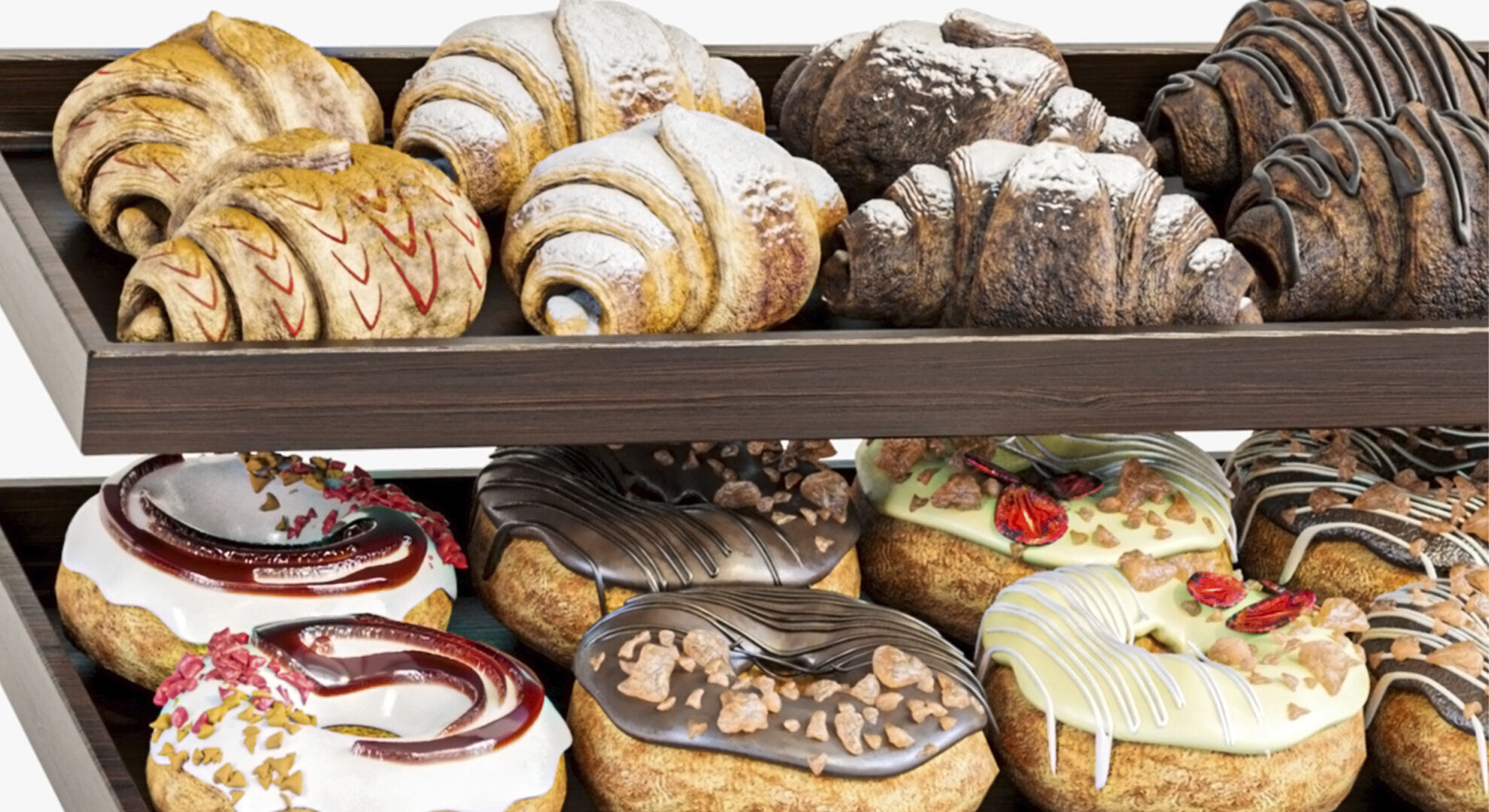 Set of sweets for table setting gender parties  3D model_2