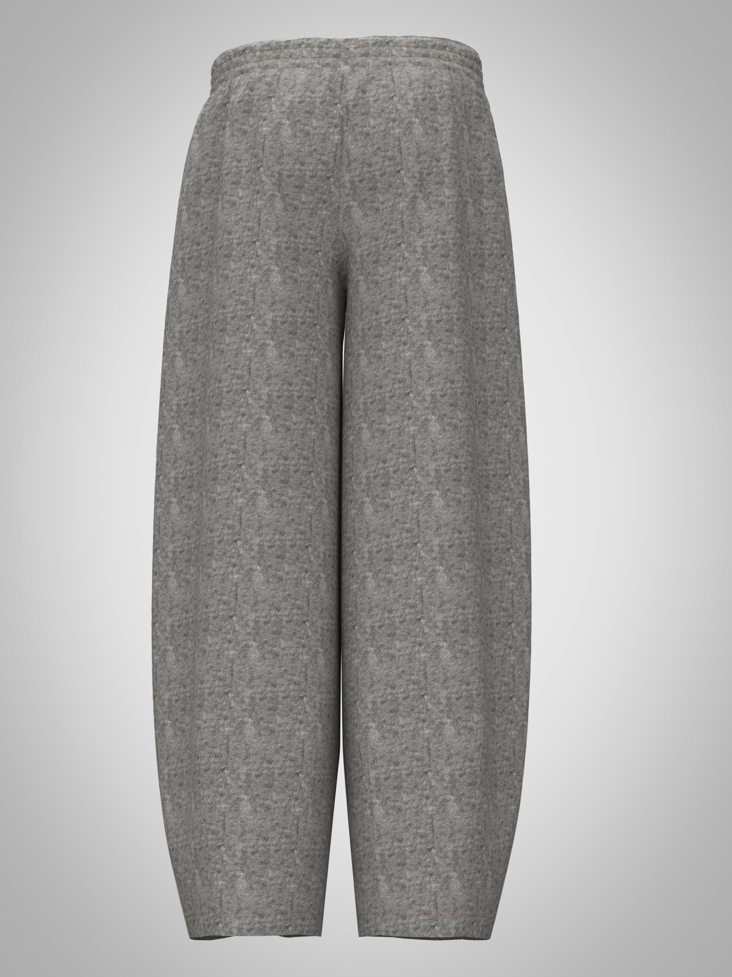 Mens barrel leg pant and denim shirt rigged model Low-poly 3D model_5