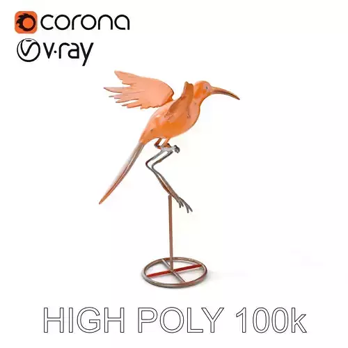 Rustic Bird Sculpture Model Pack