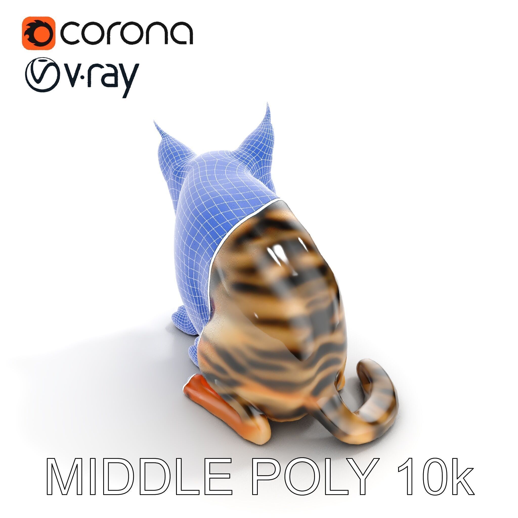 Bengal Cat Model Pack for Realistic Rendering Low-poly 3D model_30