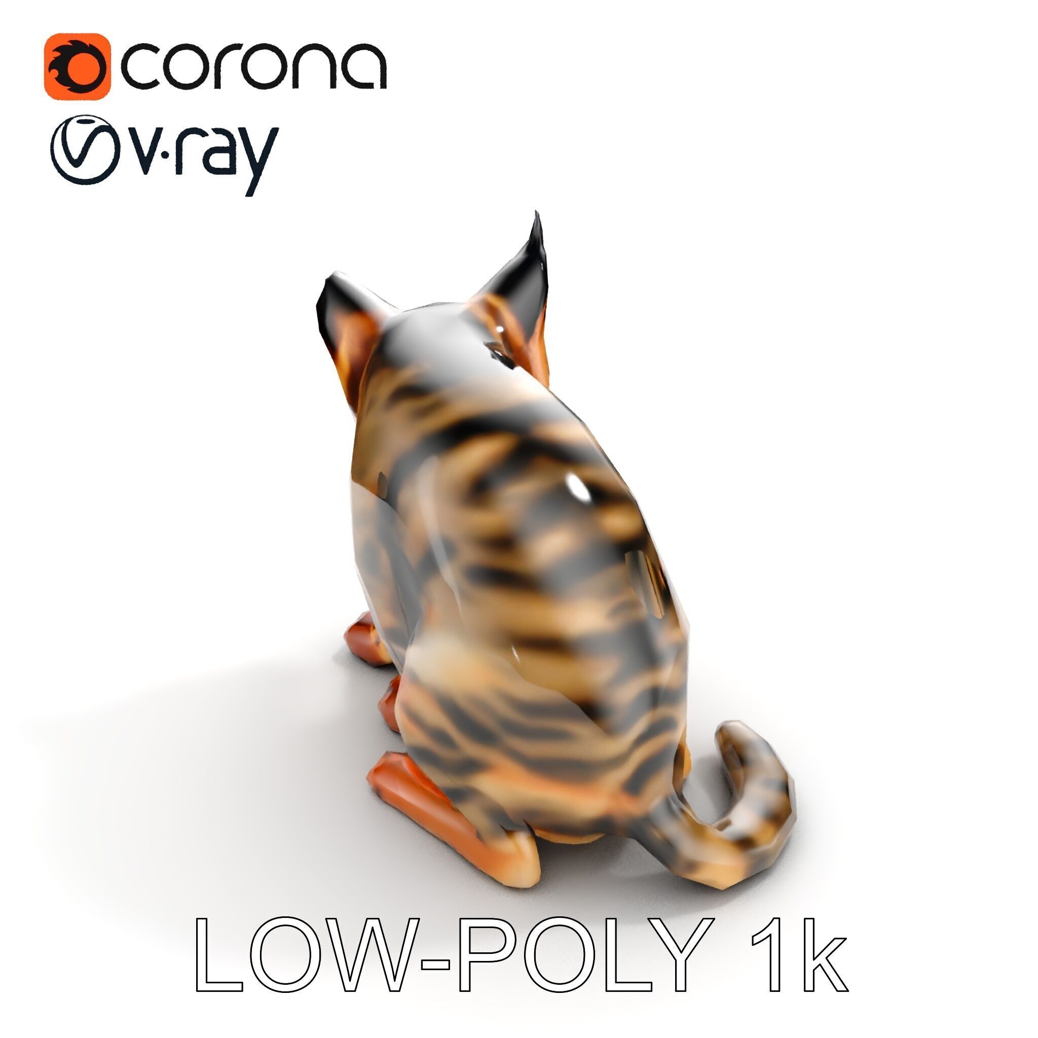 Bengal Cat Model Pack for Realistic Rendering Low-poly 3D model_14
