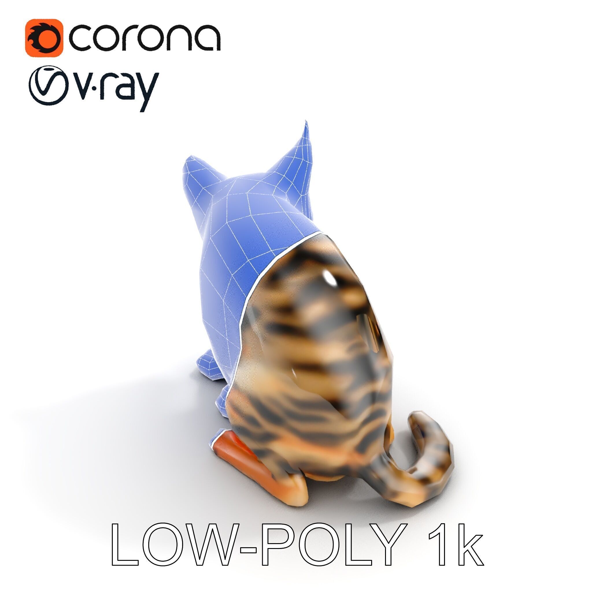 Bengal Cat Model Pack for Realistic Rendering Low-poly 3D model_25