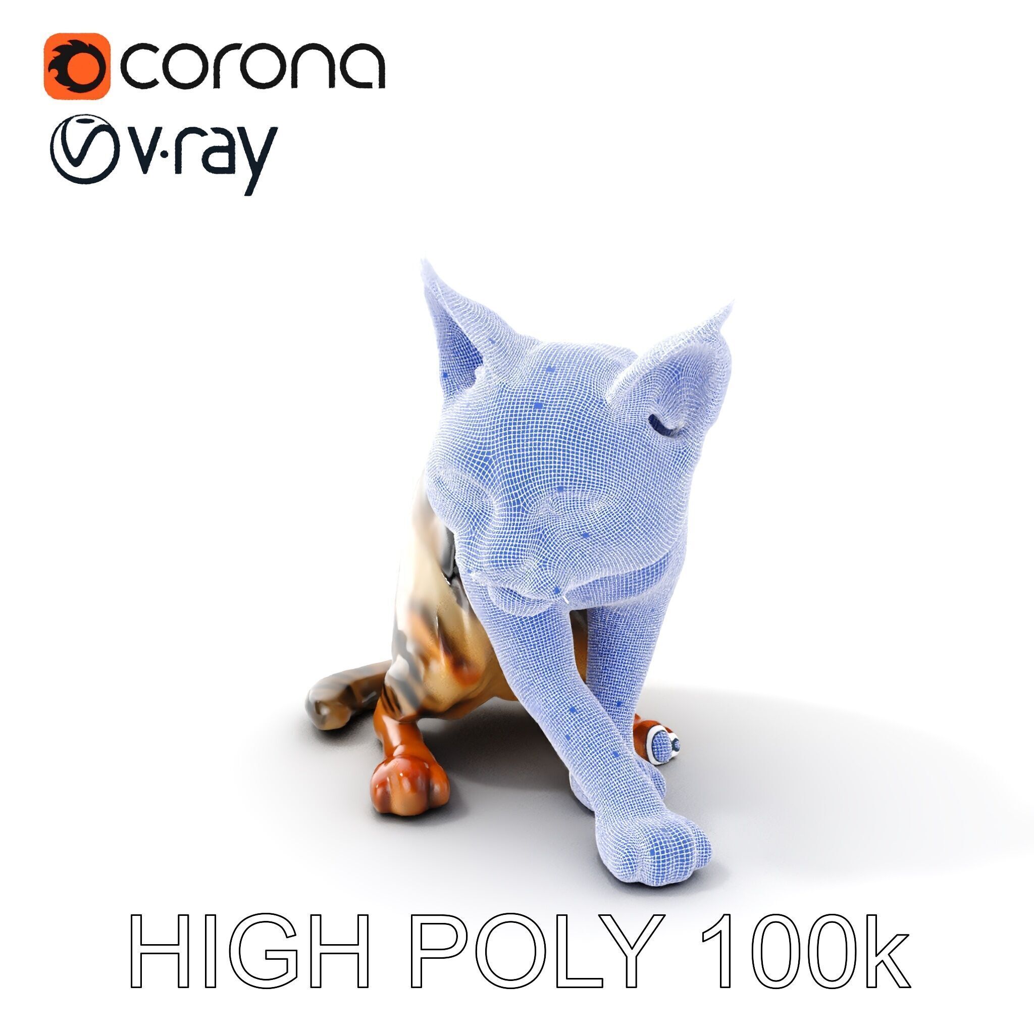 Bengal Cat Model Pack for Realistic Rendering Low-poly 3D model_4