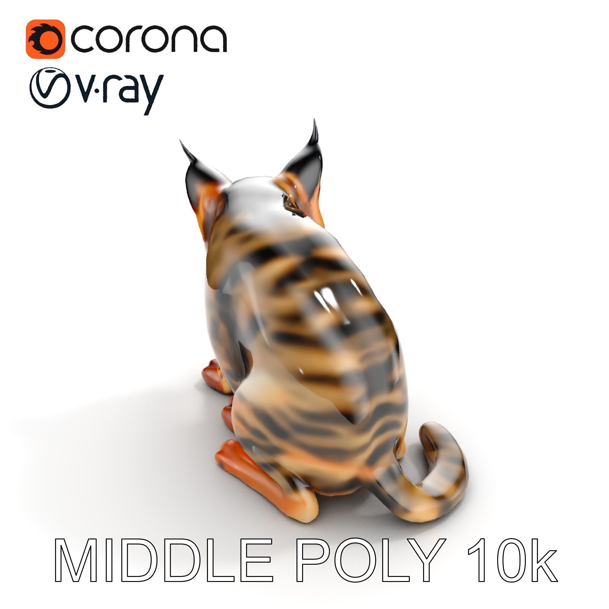 Bengal Cat Model Pack for Realistic Rendering Low-poly 3D model_24