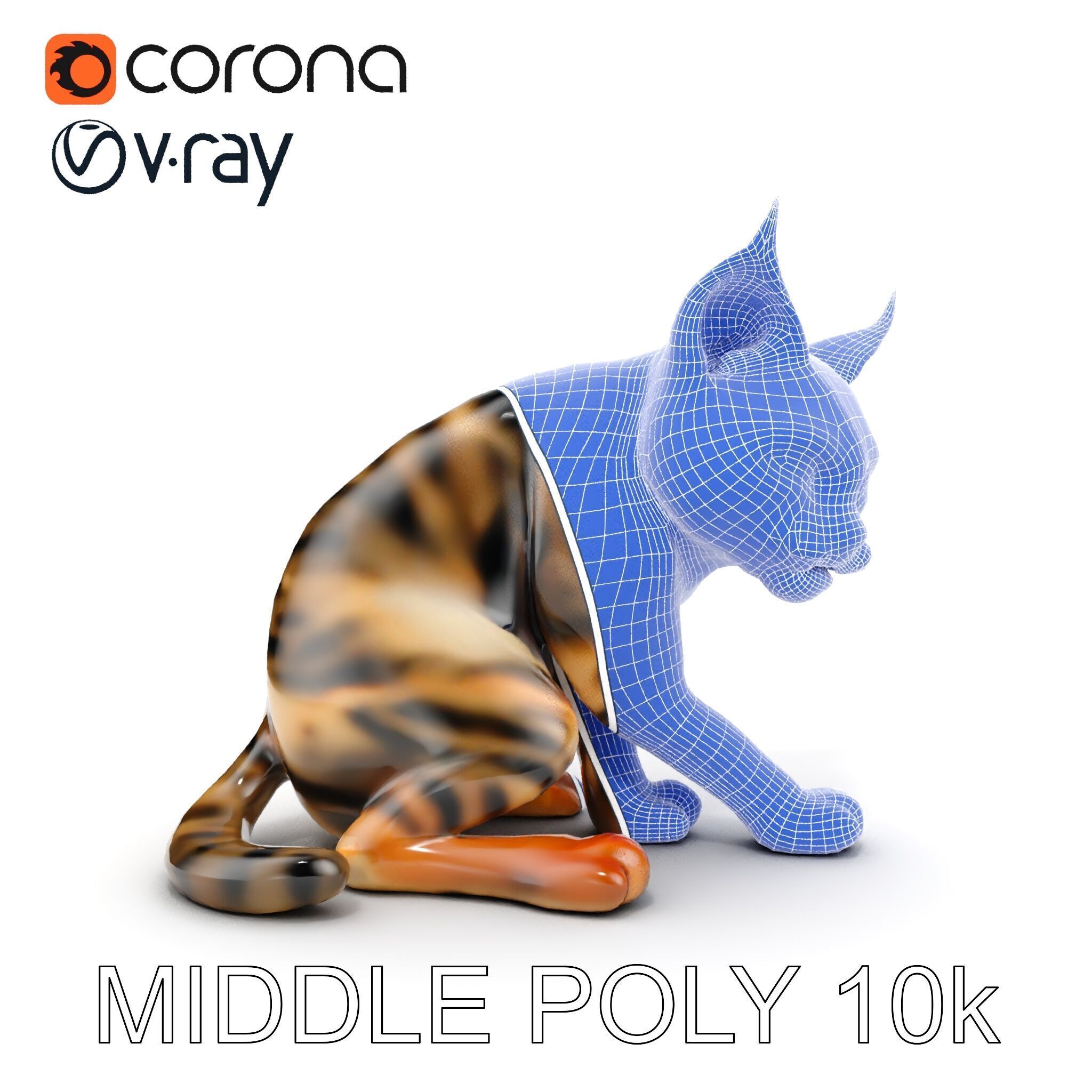 Bengal Cat Model Pack for Realistic Rendering Low-poly 3D model_27