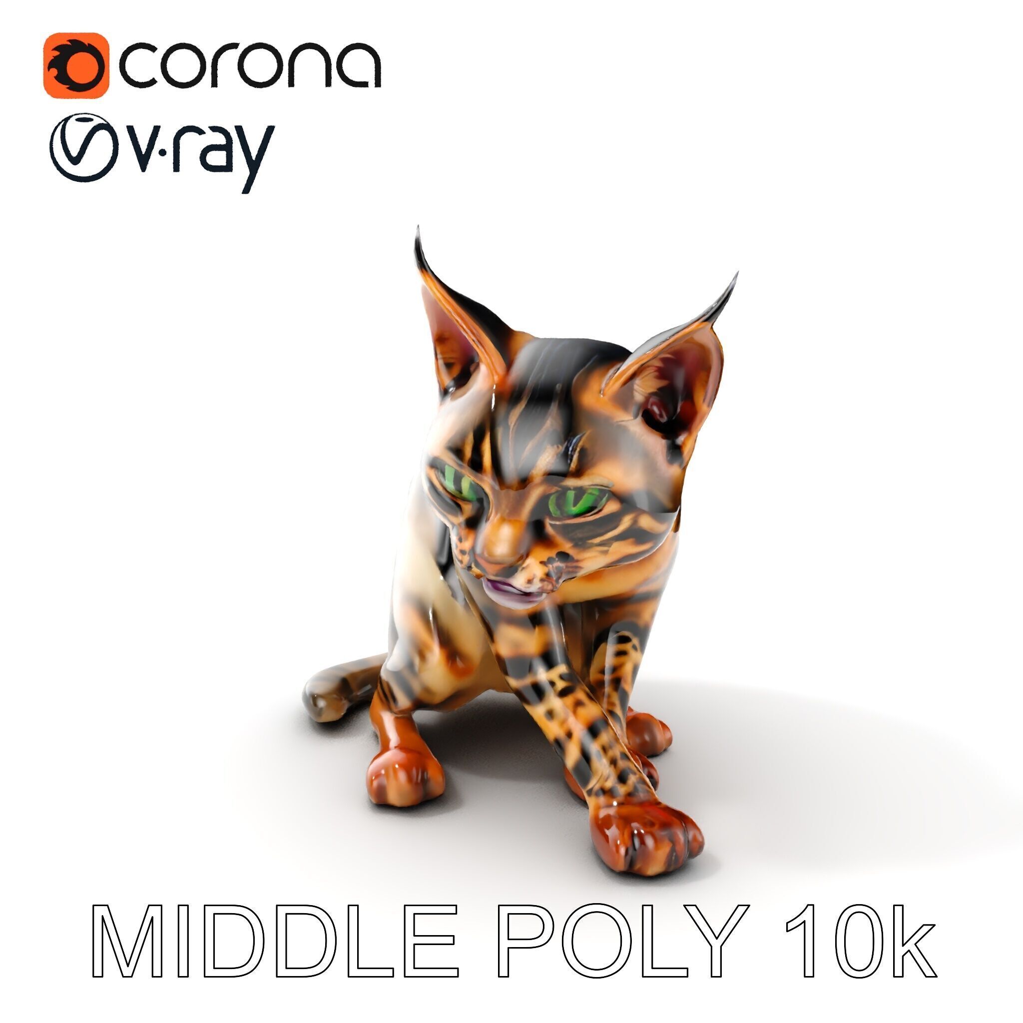 Bengal Cat Model Pack for Realistic Rendering Low-poly 3D model_15