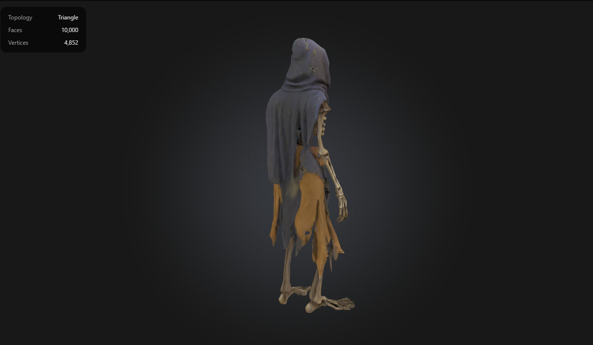 Undead Skeleton Warrior with Glowing Eyes 3D model_3
