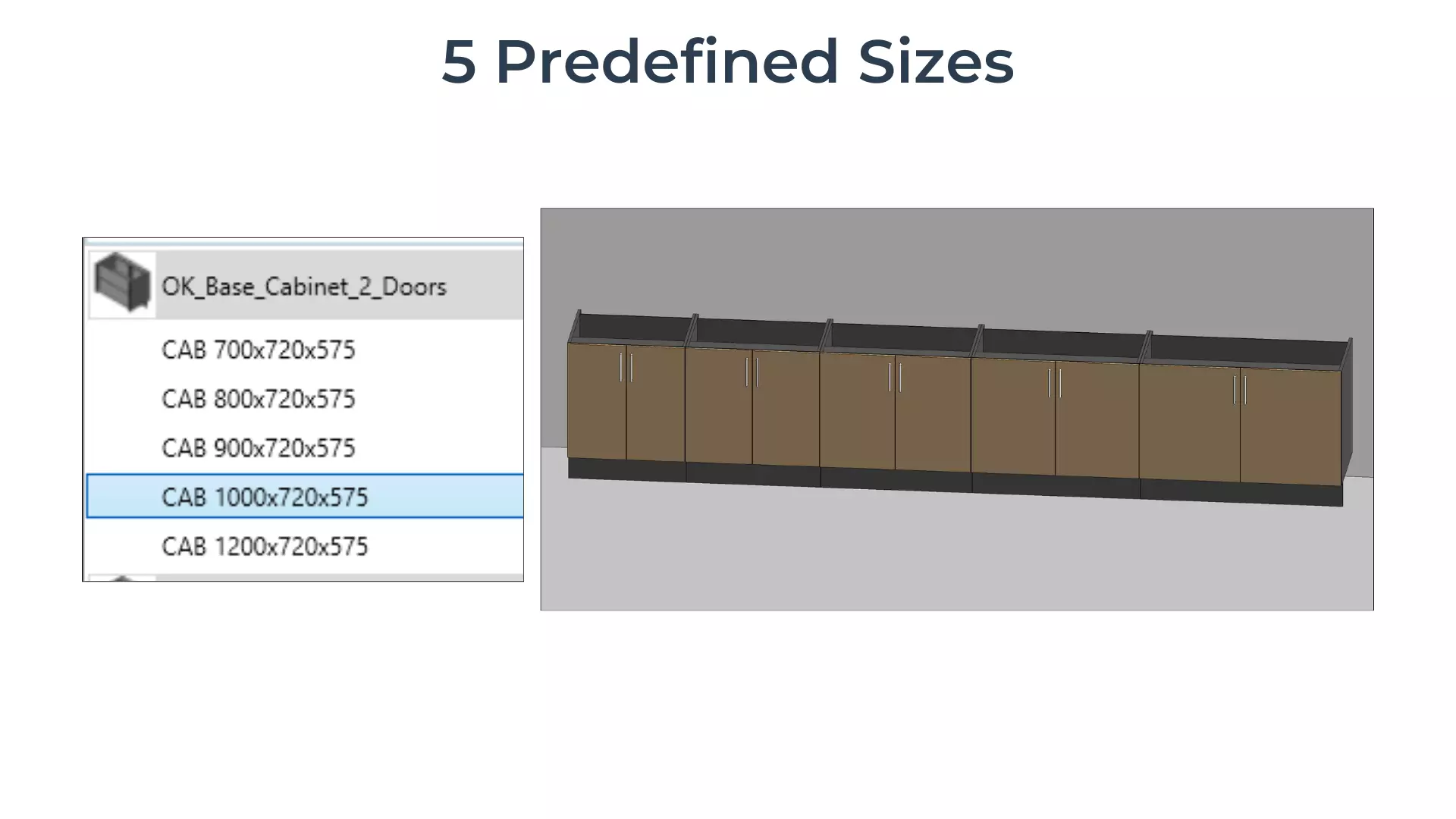 DOUBLE DOOR BASE Cabinet Revit Family UK Parametric 3D model_1