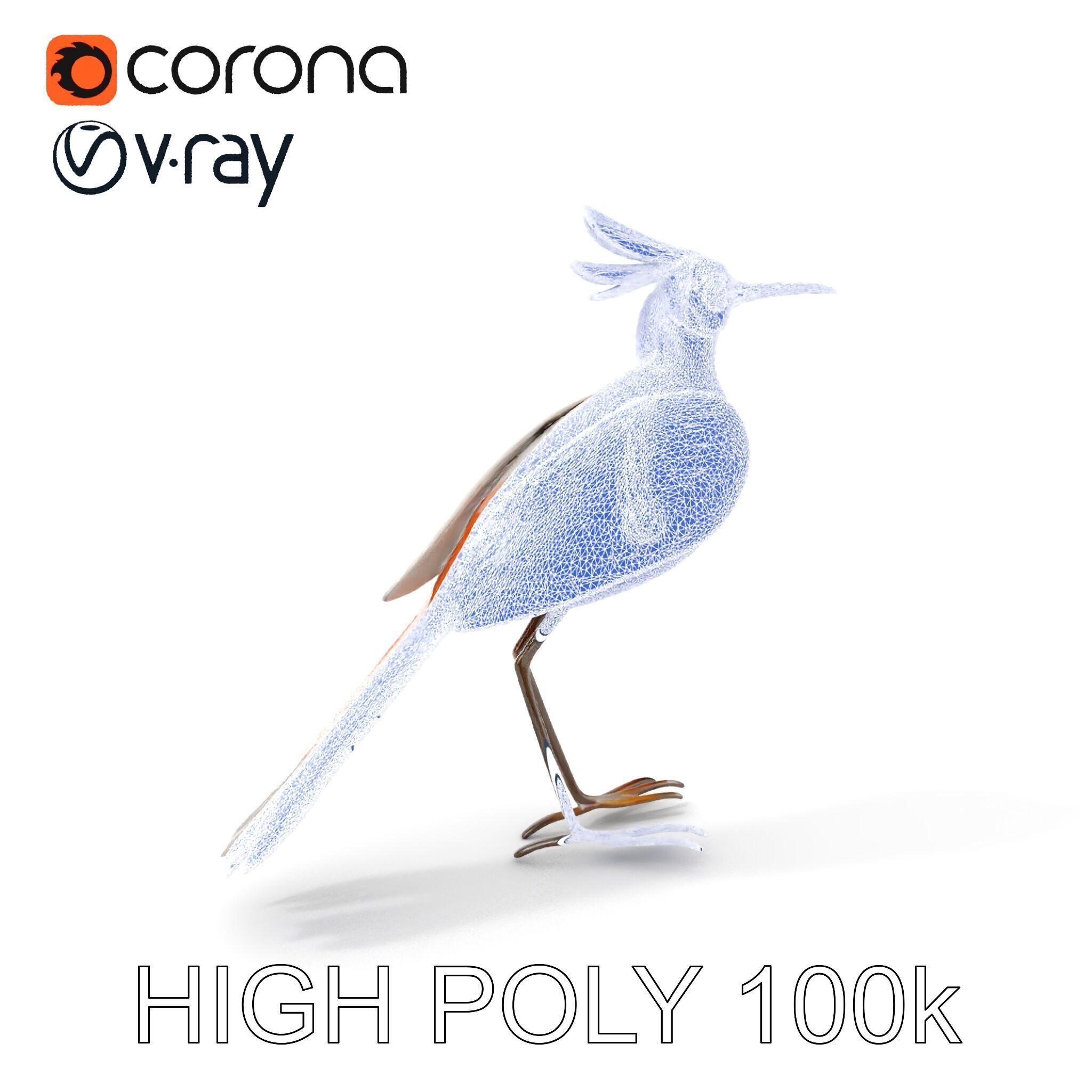 Stylized Bird Sculpture D Model Pack Low-poly 3D model_4