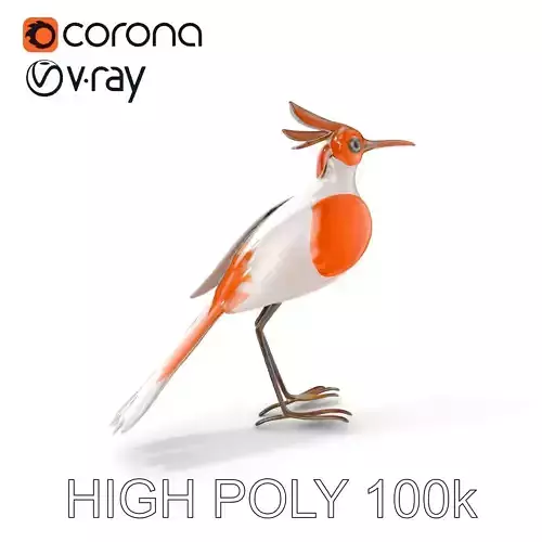 Stylized Bird Sculpture D Model Pack