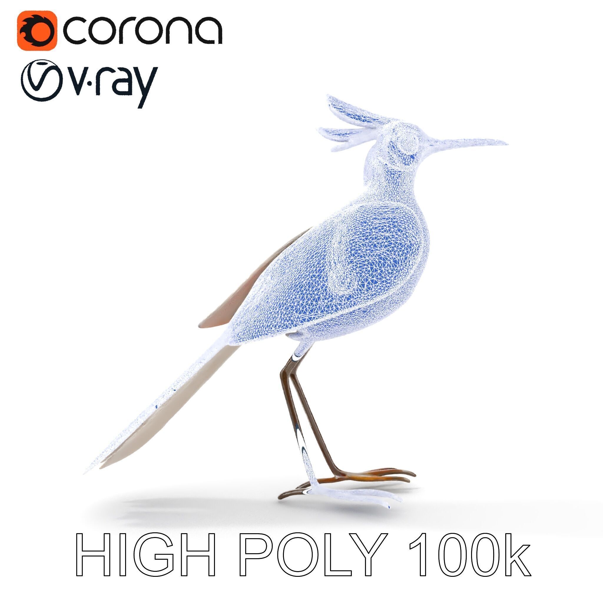 Stylized Bird Sculpture D Model Pack Low-poly 3D model_32