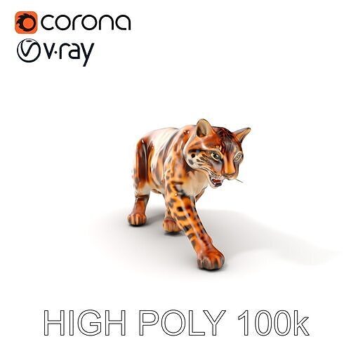 Cheetah Model Pack Low-poly 3D model