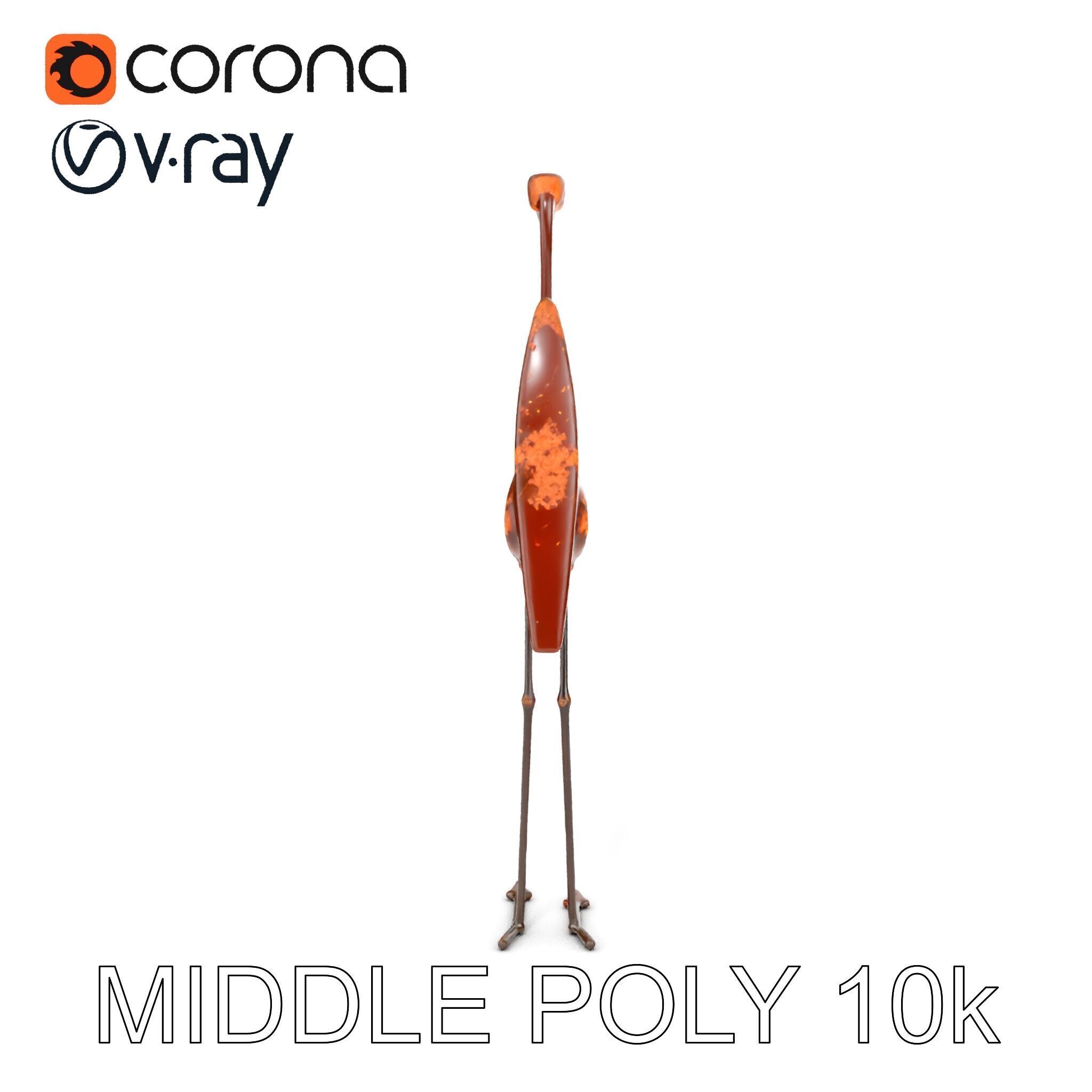 Rustic Metal Bird Sculpture Model Pack Low-poly 3D model_22