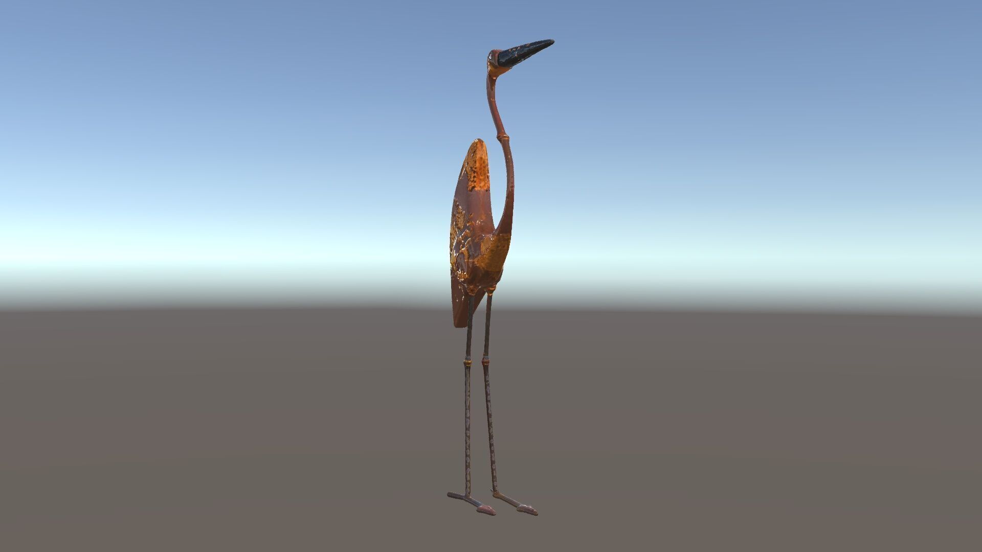 Rustic Metal Bird Sculpture Model Pack Low-poly 3D model_5