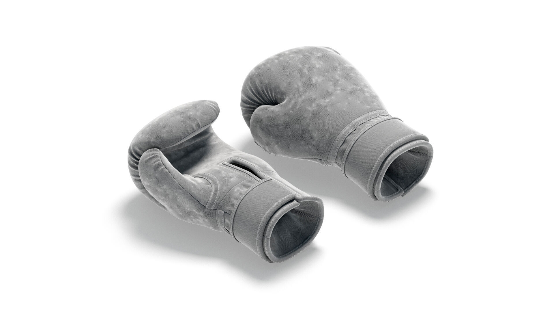 Black Leather Boxing Gloves - training kickboxing equipment 3D model_8