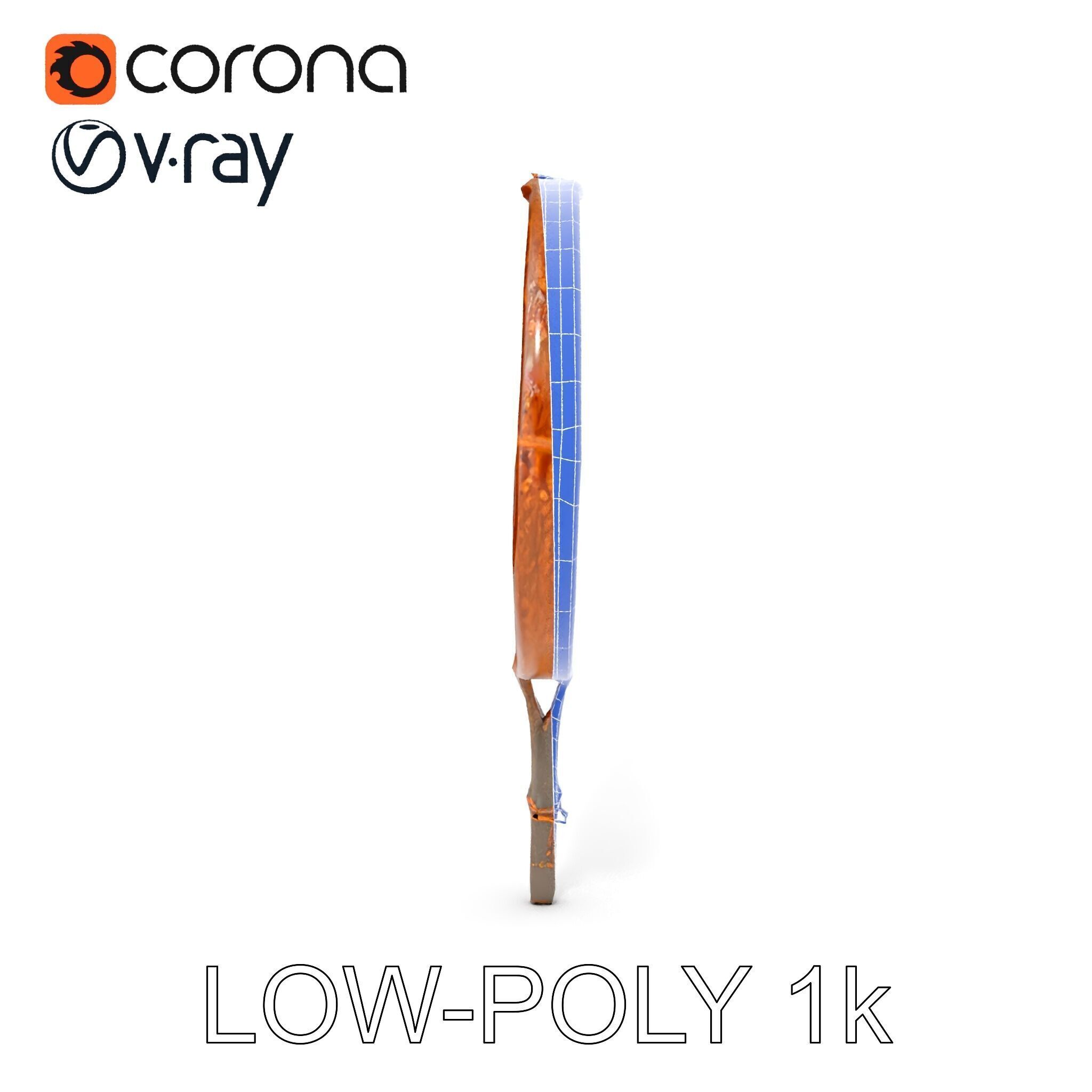 Rustic Spiral Iron Staff model pack Low-poly 3D model_32