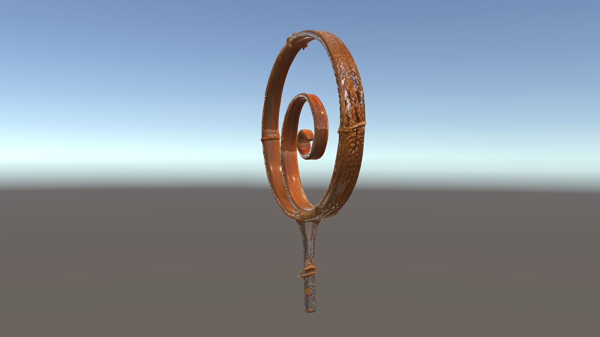 Rustic Spiral Iron Staff model pack Low-poly 3D model_33