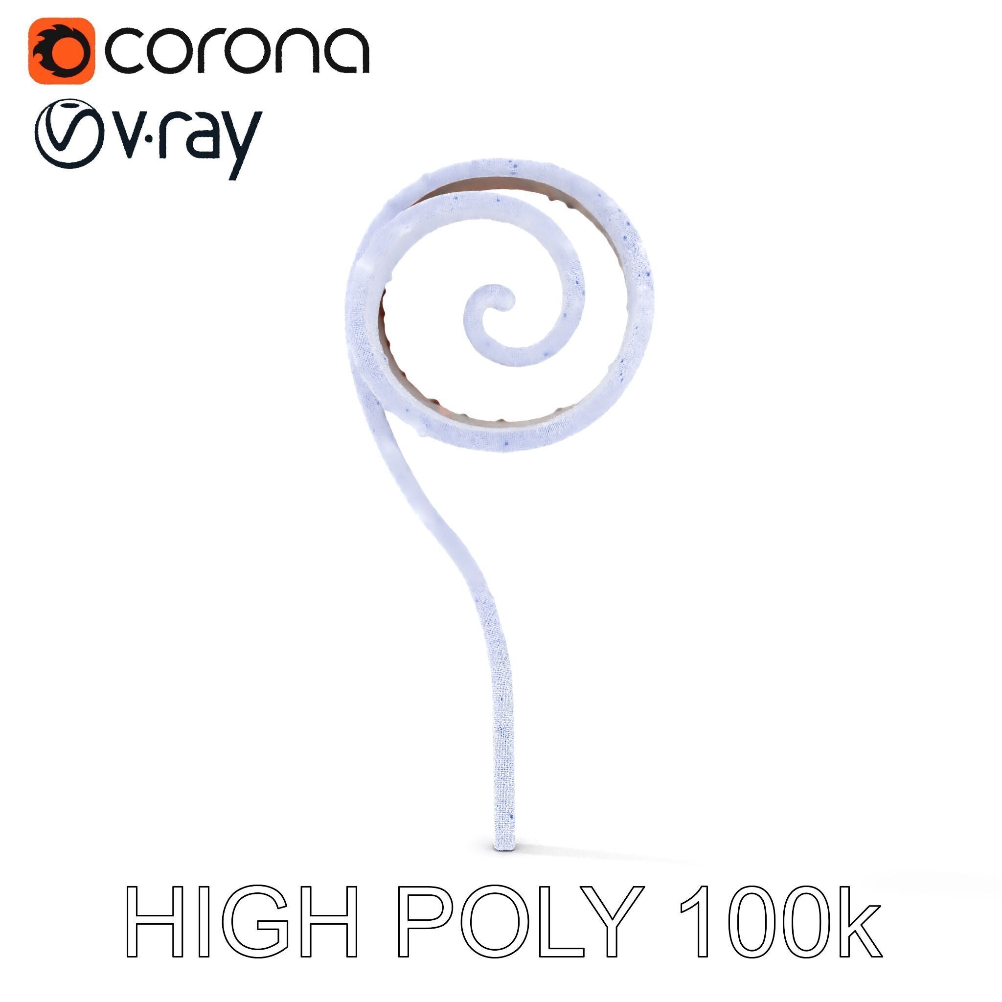 Fern Spiral Model Pack Low-poly 3D model_35