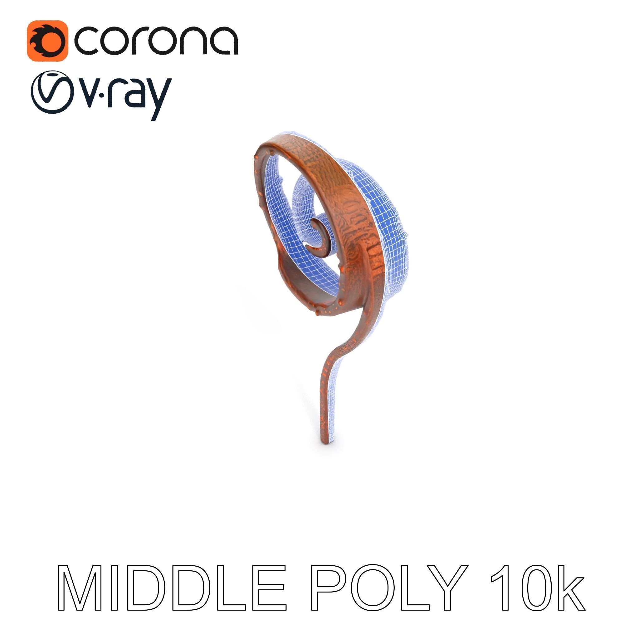 Fern Spiral Model Pack Low-poly 3D model_16