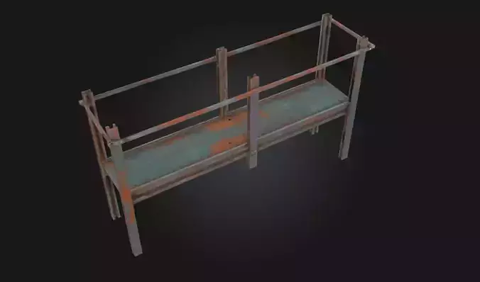 Iron Fishing Platform Sturdy Waterfront Structure 