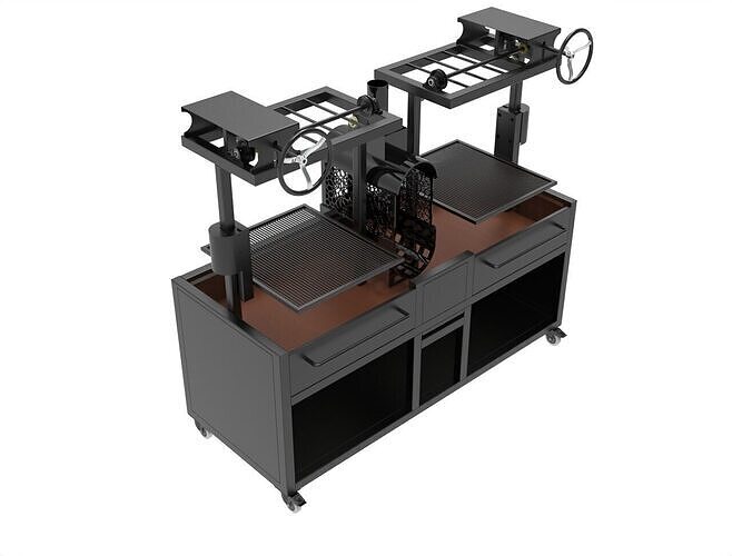 DOUBLE BBQ- GRILL SANTA MARIA 3D model