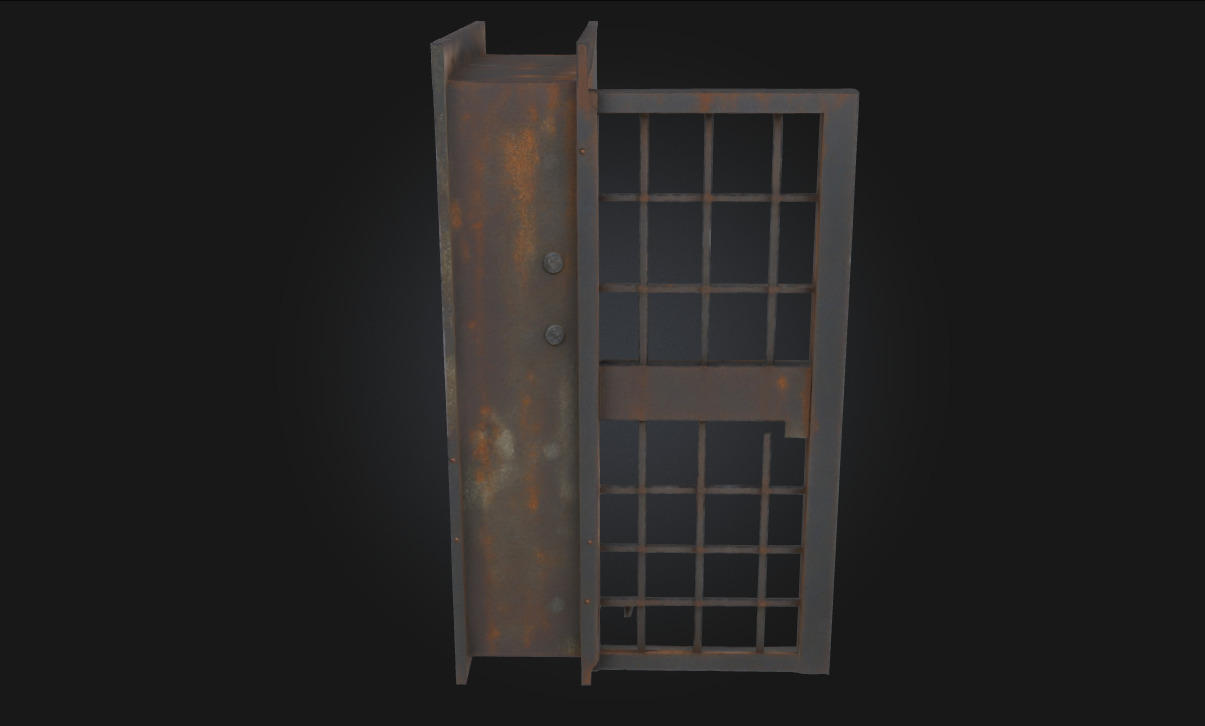 Iron Gate Opening Decorative Entryway 3D model_2