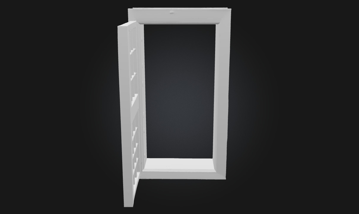 Iron Gate Opening Decorative Entryway 3D model_5