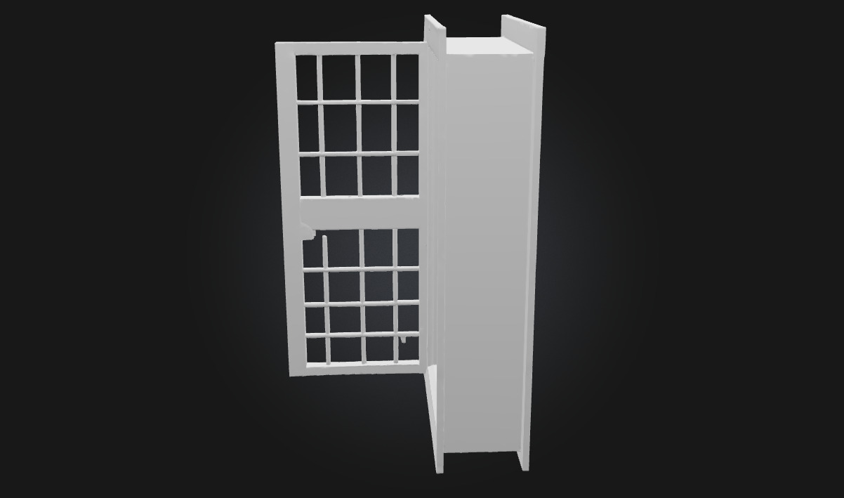 Iron Gate Opening Decorative Entryway 3D model_8