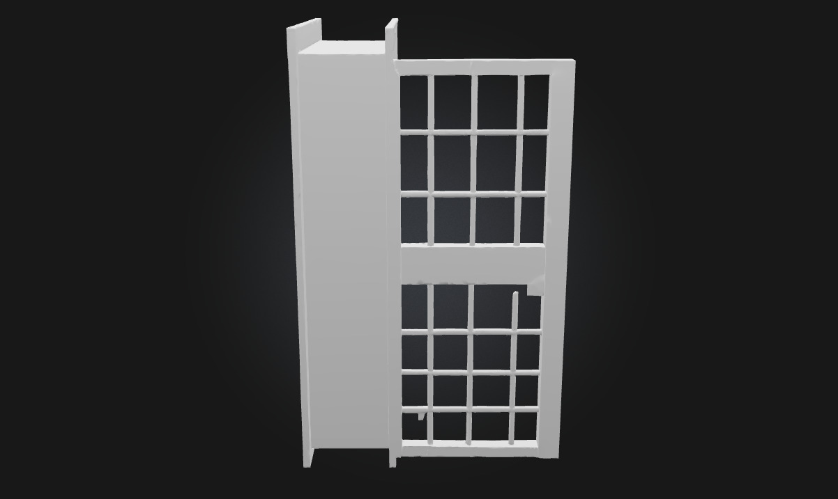 Iron Gate Opening Decorative Entryway 3D model_6