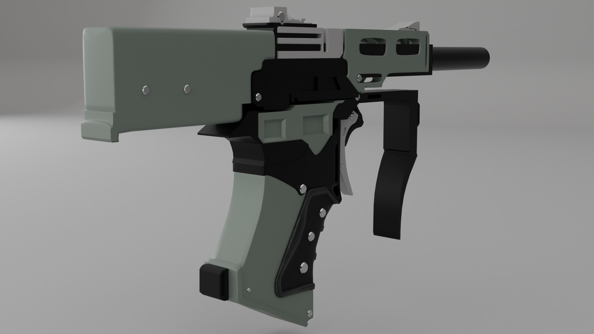 Plastic Gun 3D Model 3D model_3
