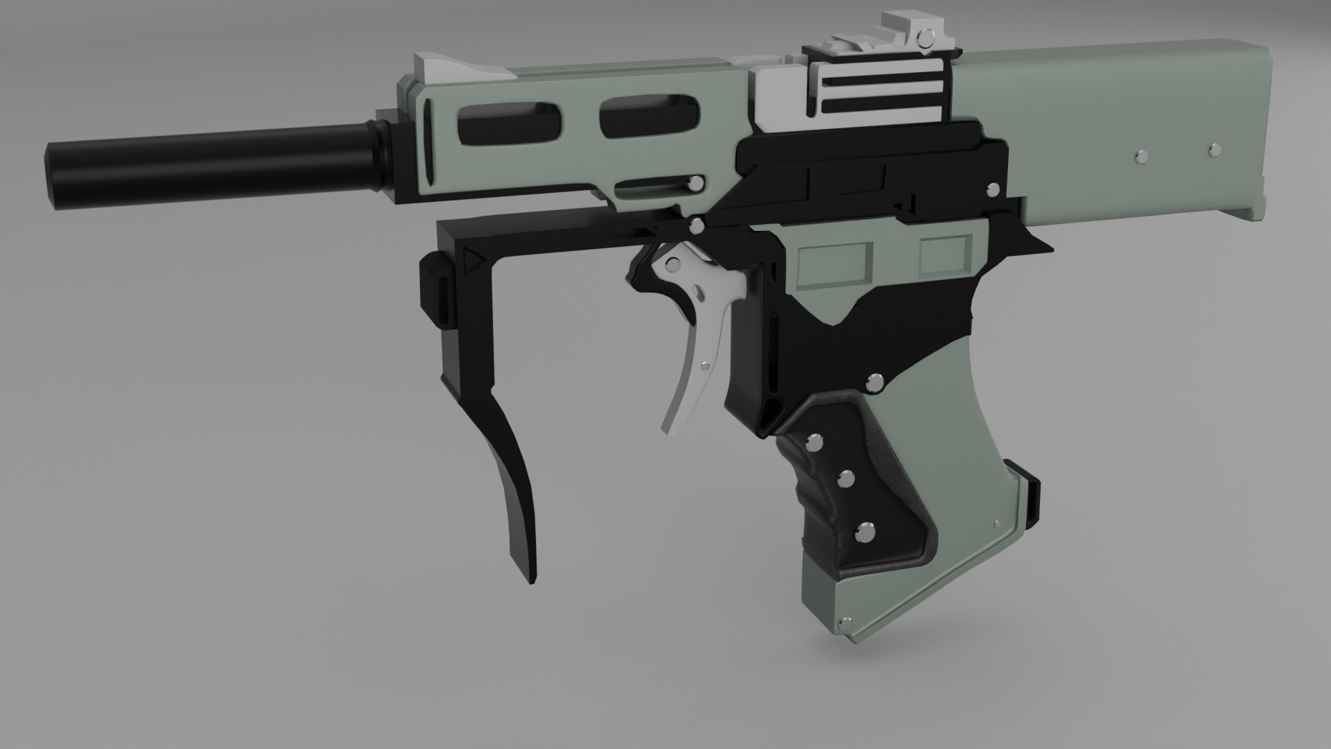 Plastic Gun 3D Model 3D model_1