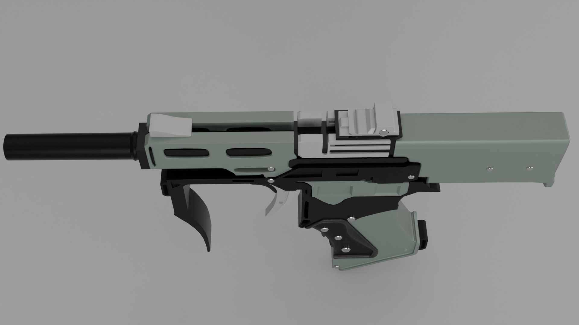 Plastic Gun 3D Model 3D model_4