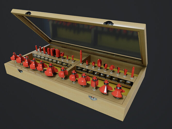Milling Cutter Router Bit Set 3D model