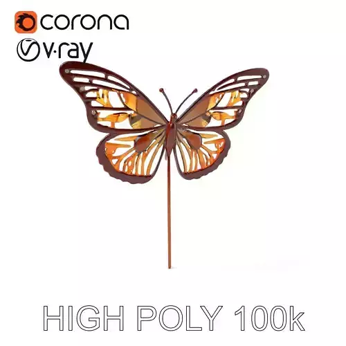 Butterfly Sculpture Model Pack with PBR Textures