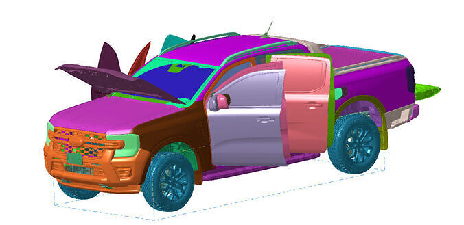 Ranger WILDTRAK 4WD 2024 Vehicle 3d scan data 3D model 3D model