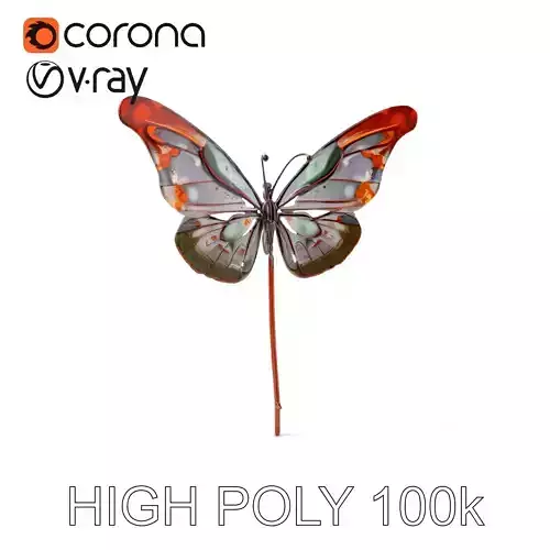 Butterfly Model Pack with Detailed Wing Texture