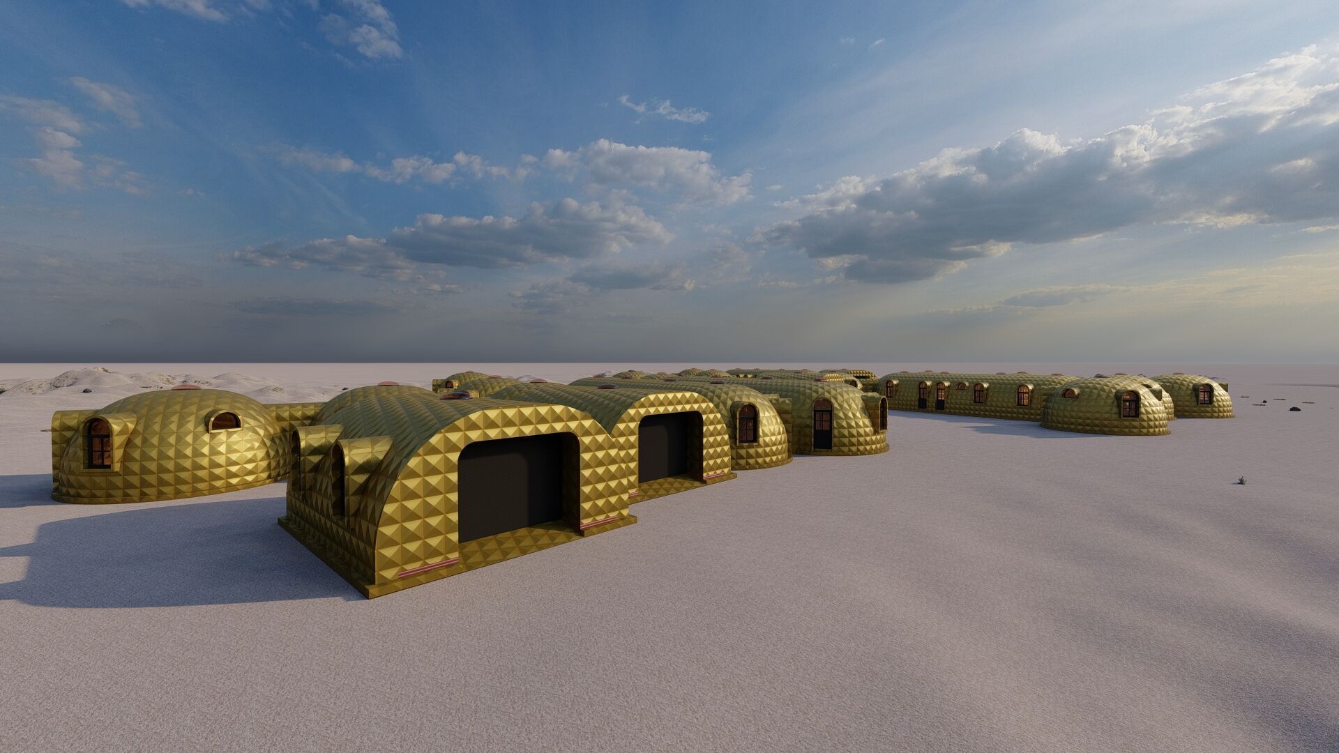 Synergistic Martian Dwellings - Regional Ecosystem Integration 3D model_20