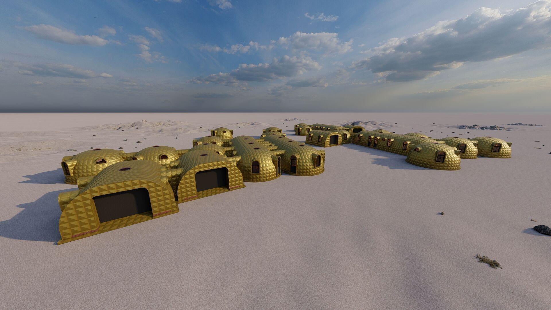 Synergistic Martian Dwellings - Regional Ecosystem Integration 3D model_3