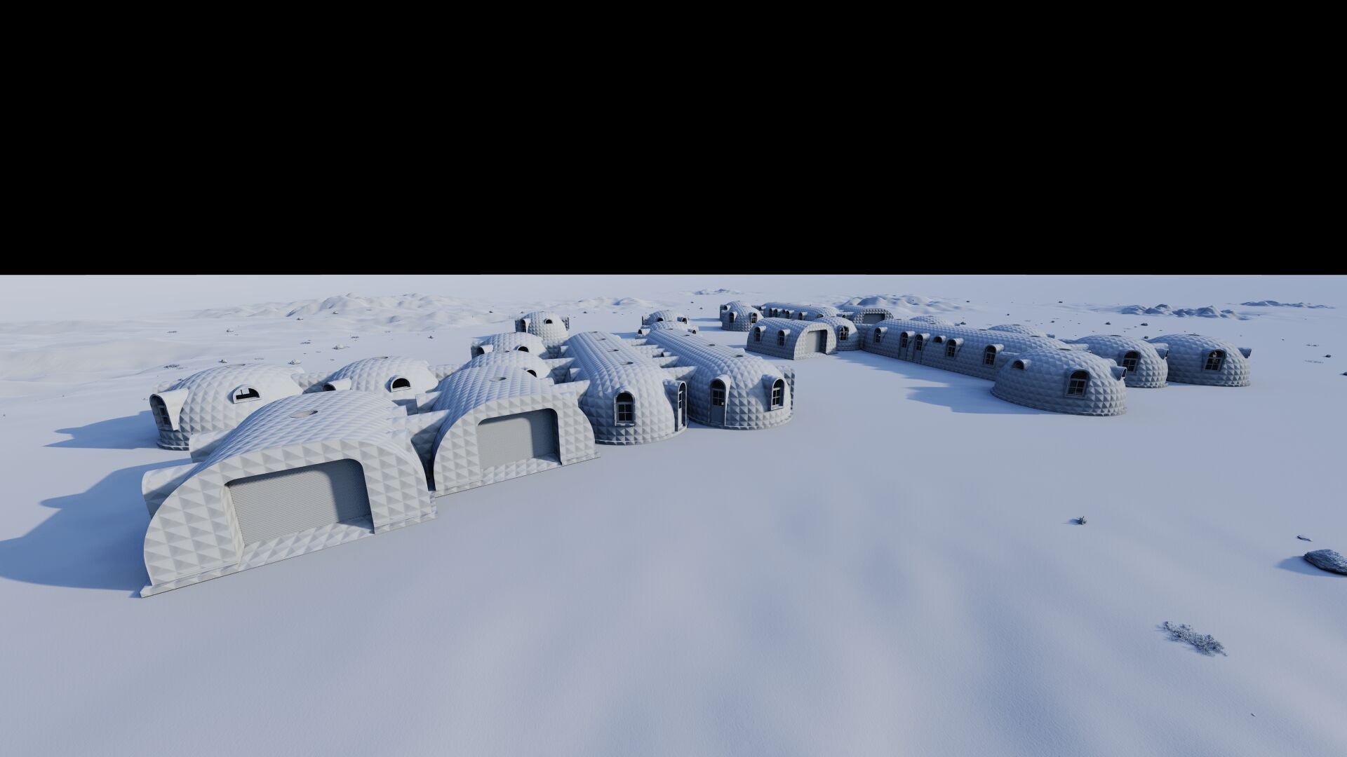 Synergistic Martian Dwellings - Regional Ecosystem Integration 3D model_12