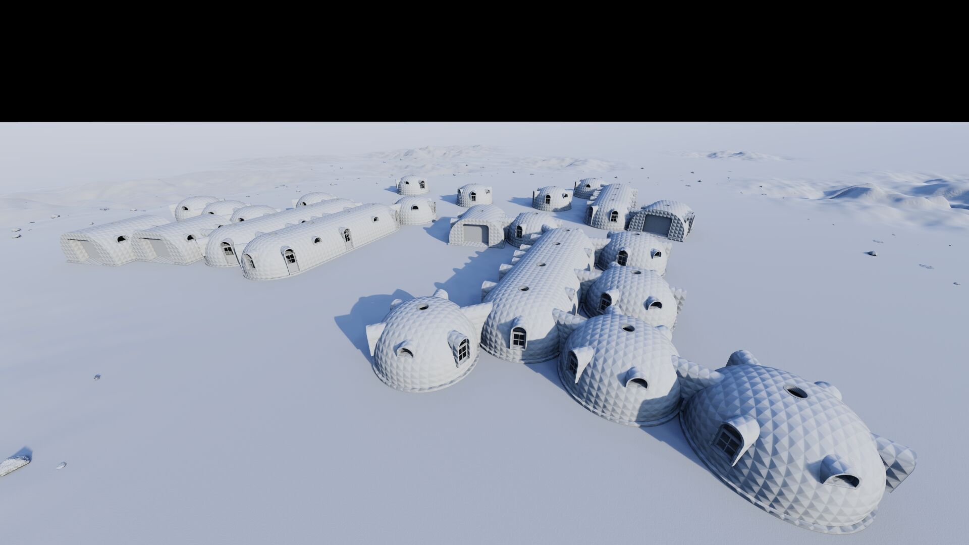 Synergistic Martian Dwellings - Regional Ecosystem Integration 3D model_18