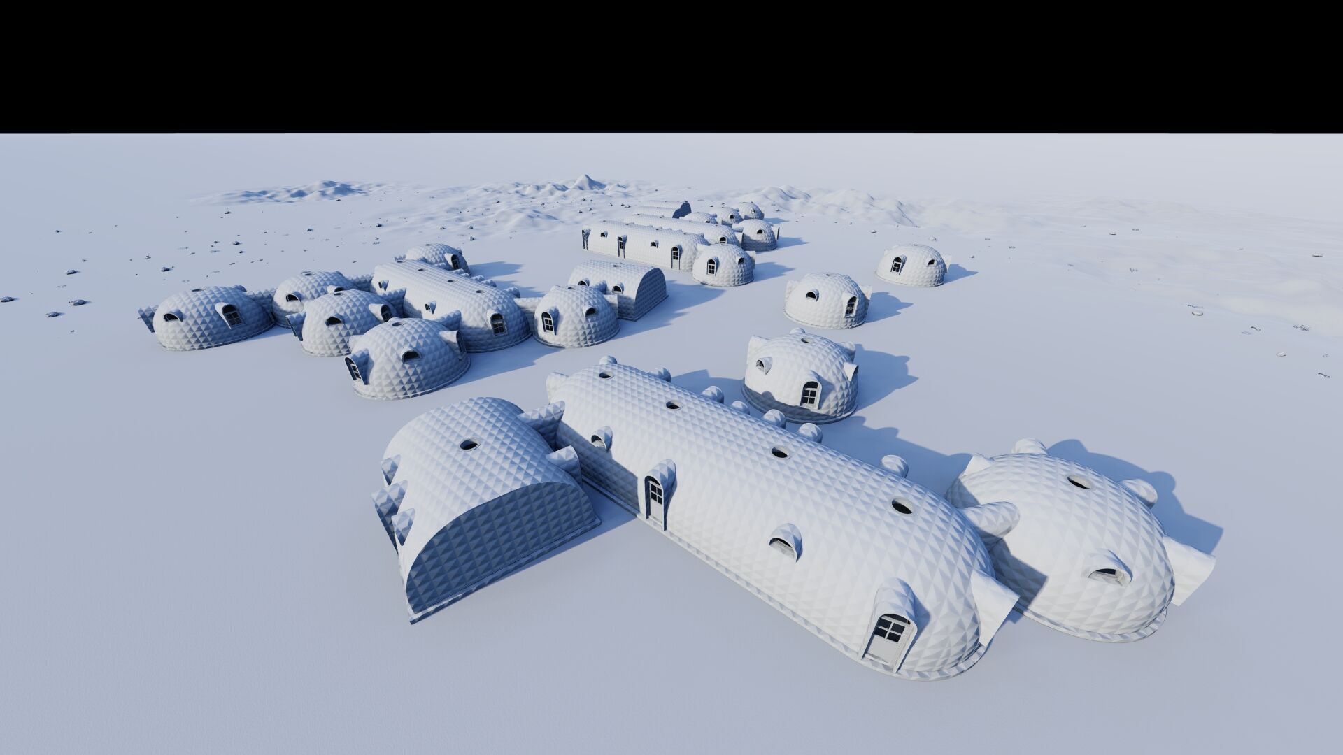 Synergistic Martian Dwellings - Regional Ecosystem Integration 3D model_9