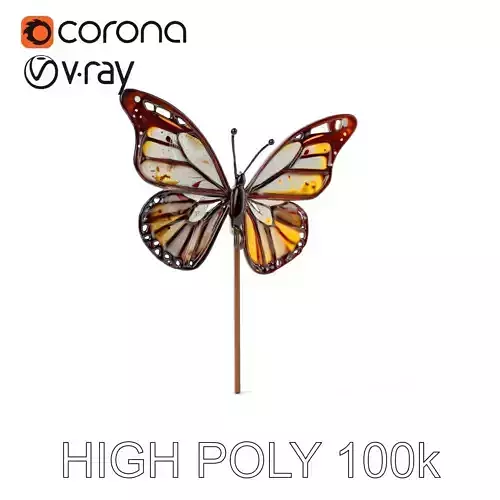 Butterfly Ornament D Model Pack