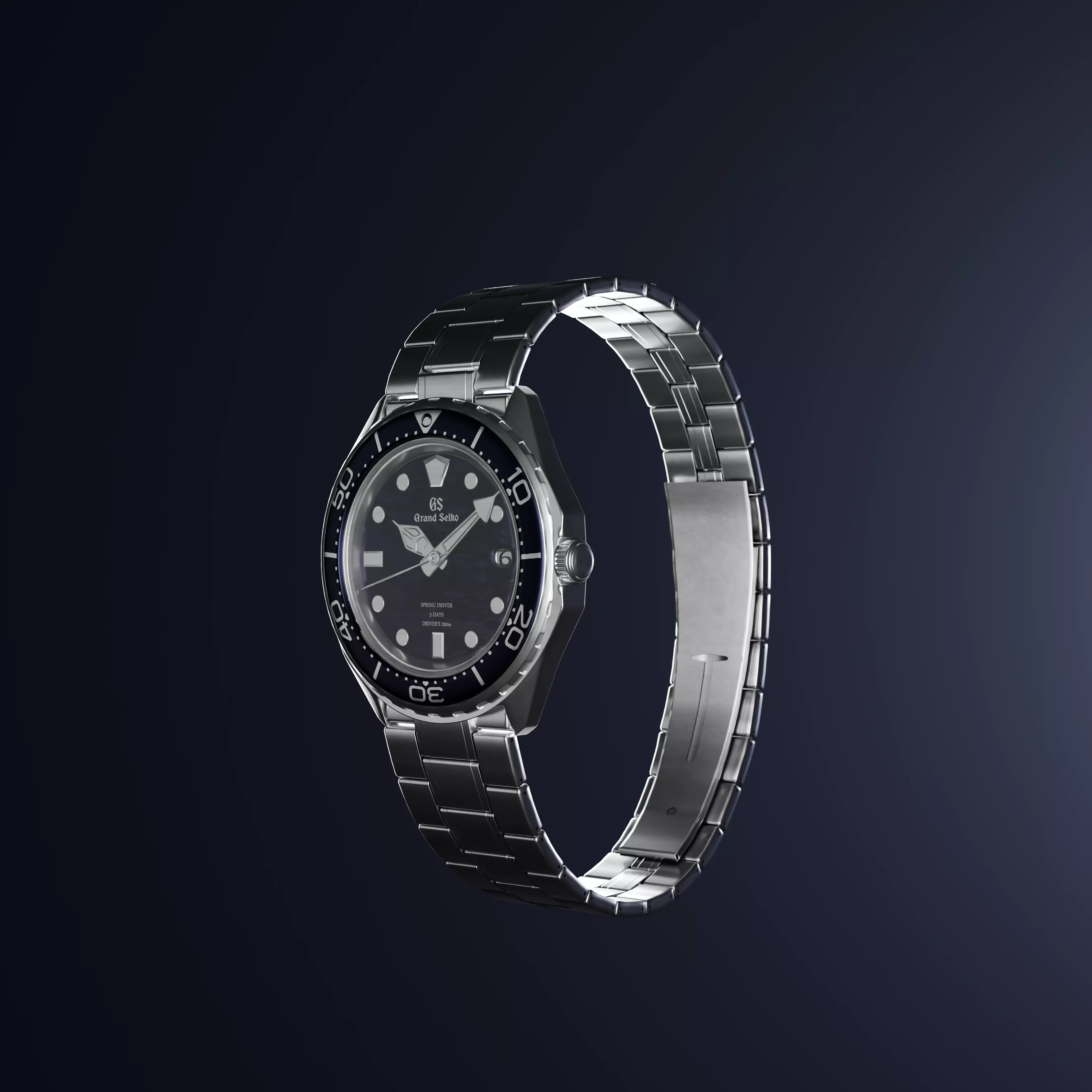 Grand Seiko Luxury Watch Photorealistic 3D Model 3D model_0