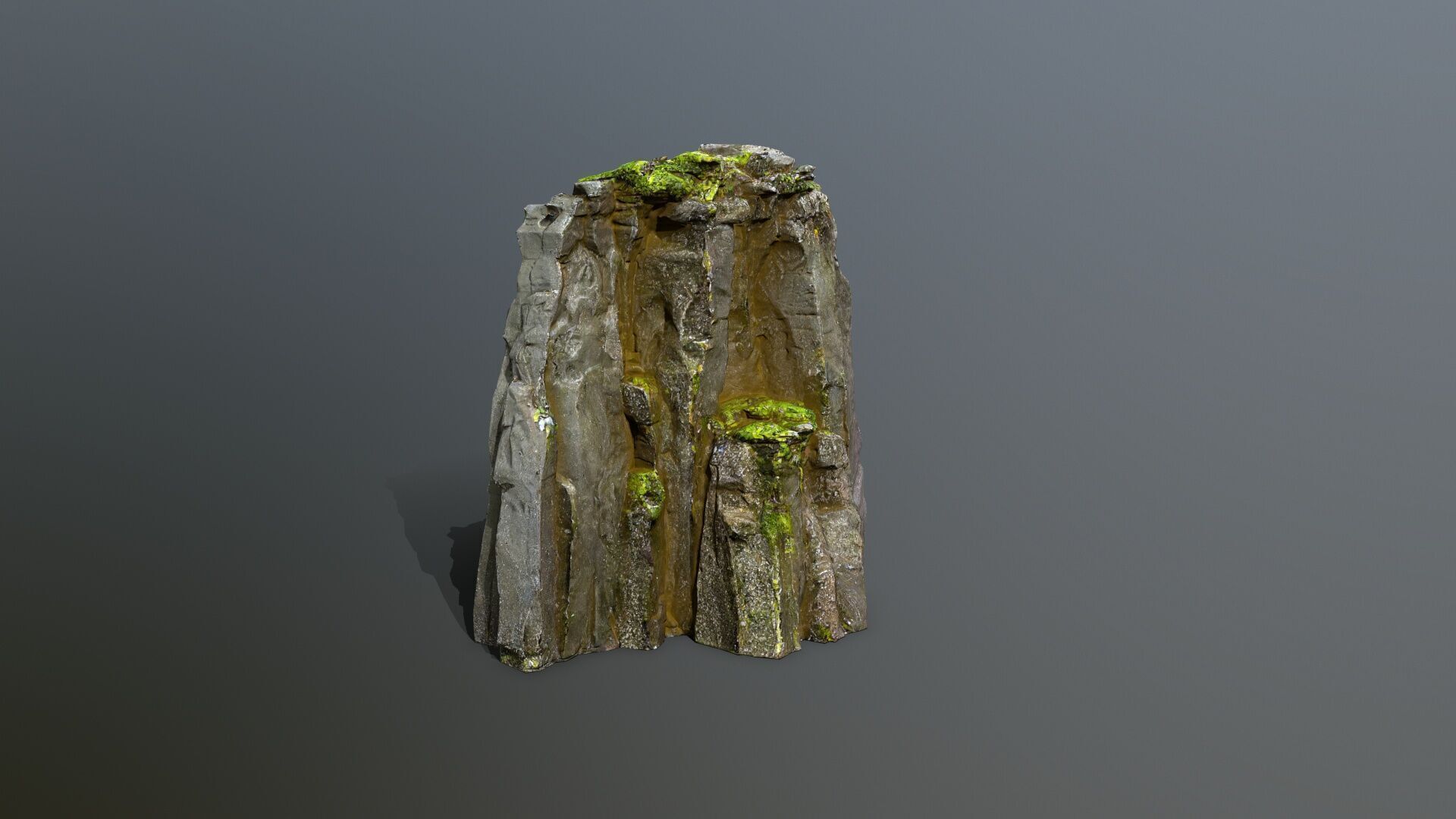 mossy rocks Low-poly 3D model_3