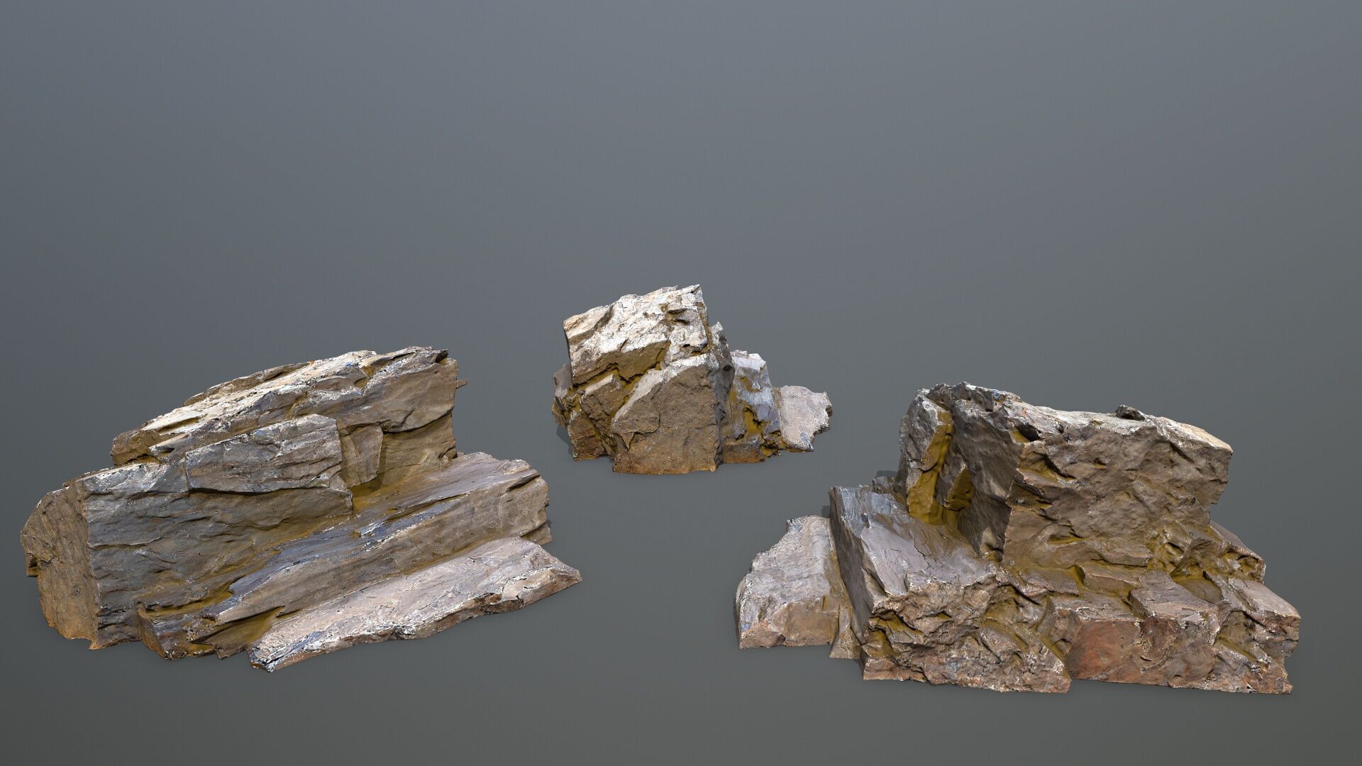 desert rocks Low-poly 3D model_10