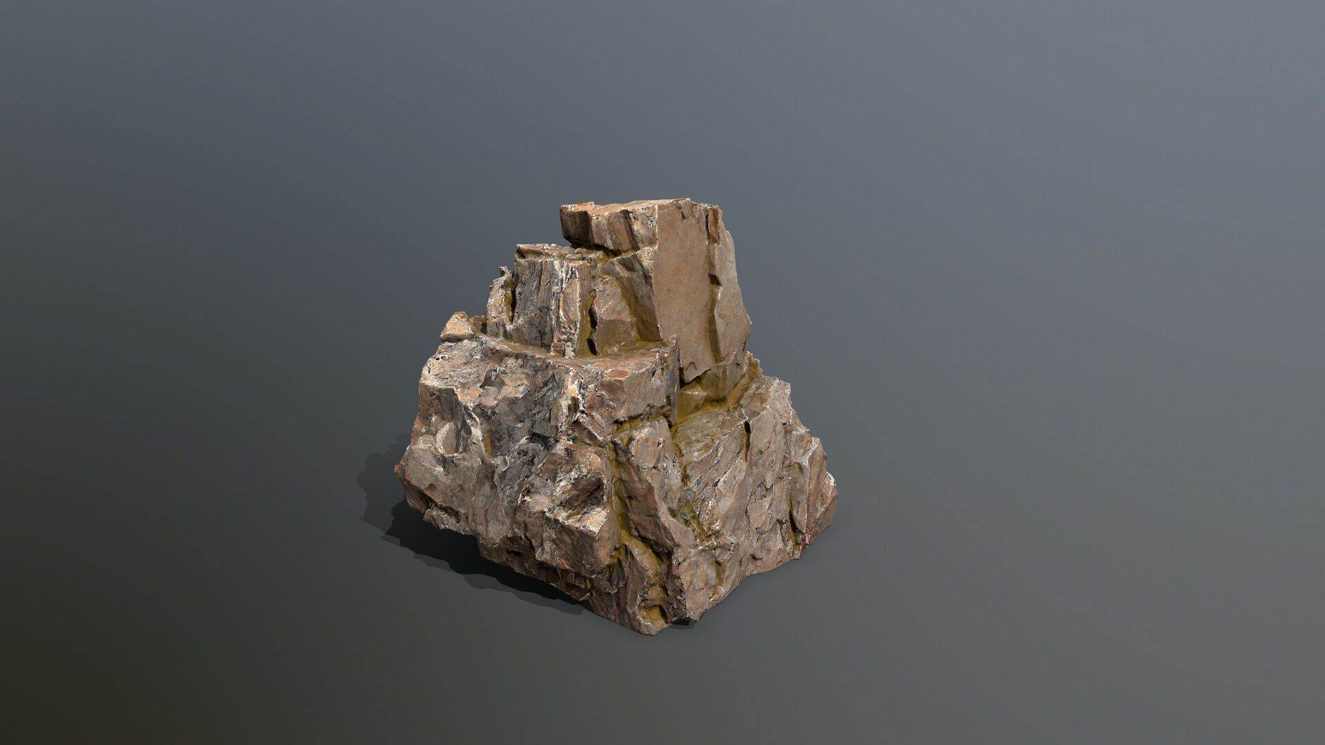 desert rocks Low-poly 3D model_5