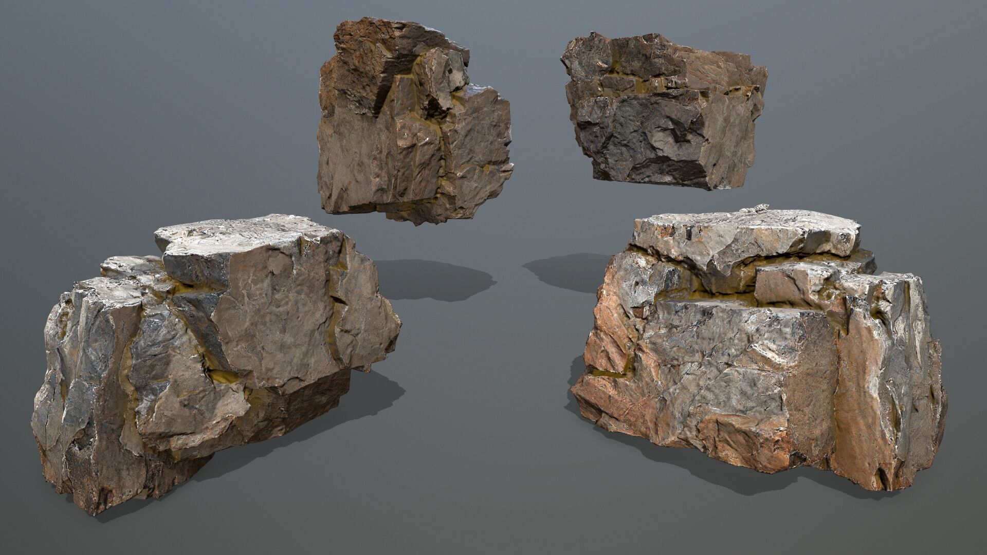 desert rocks Low-poly 3D model_12