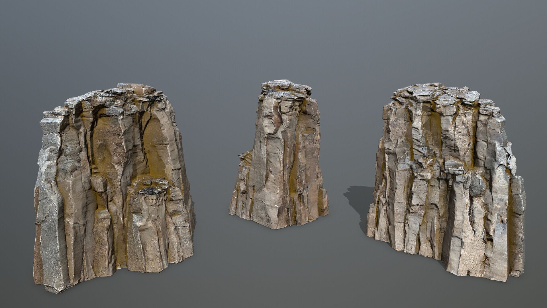 desert rocks Low-poly 3D model_9