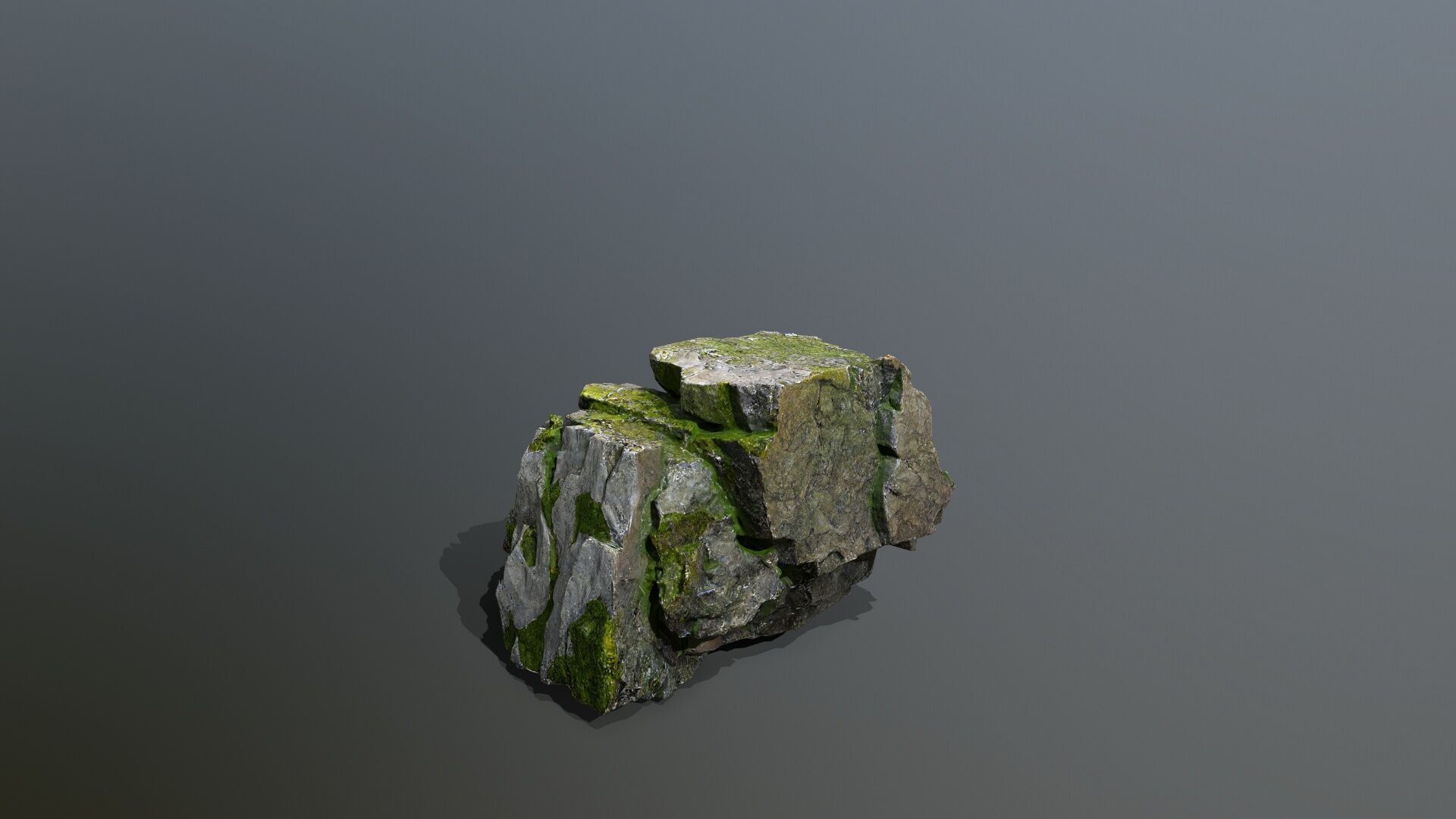 mossy rocks Low-poly 3D model_6