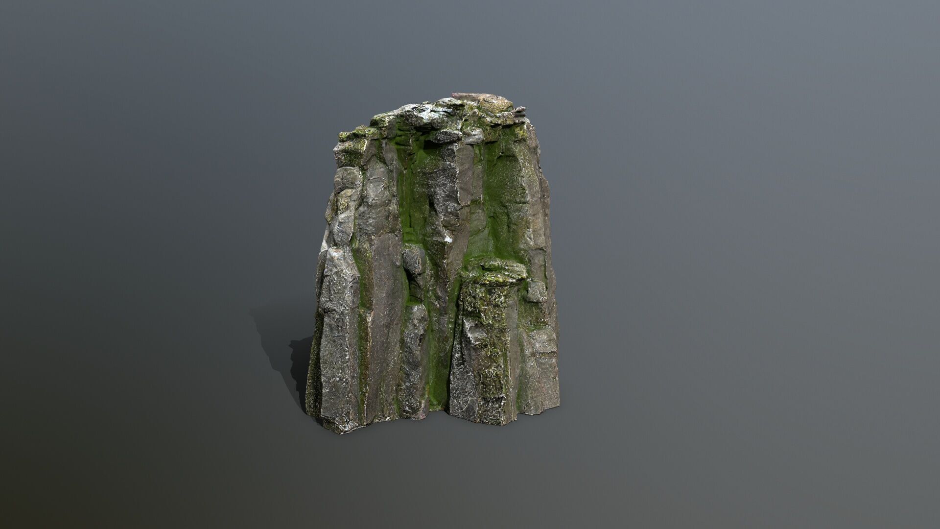 mossy rocks Low-poly 3D model_3